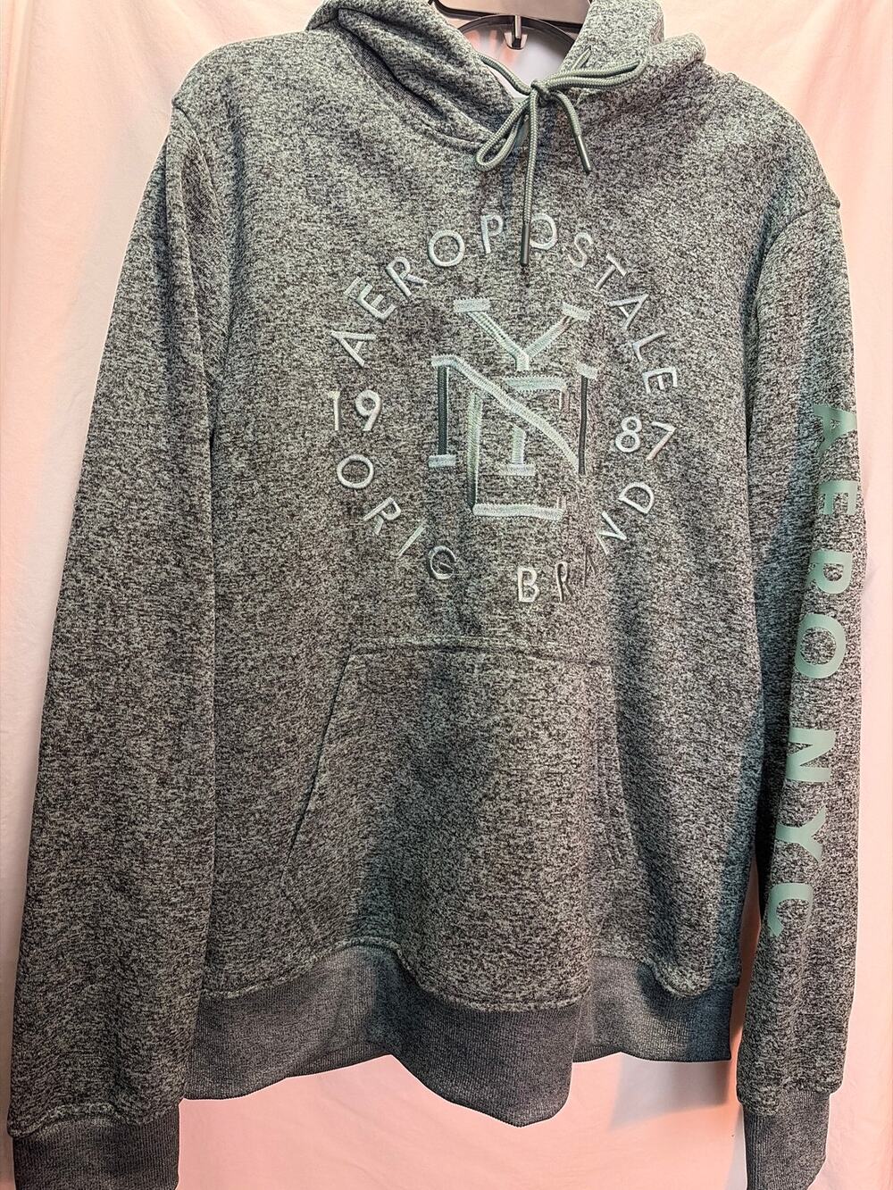 Large Men's Aeropostale Teal Hoodie